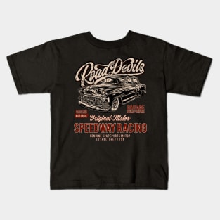 Road Devils Speedway Racing Hot Rod Kids T-Shirt